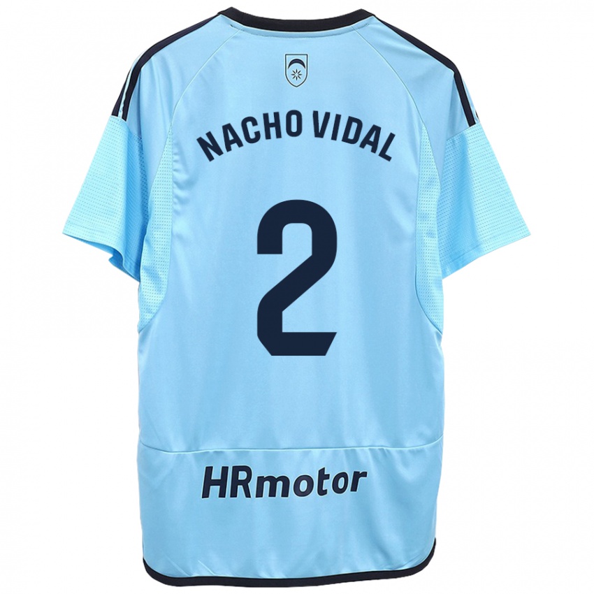 Niño Camiseta Nacho Vidal #2 Azul 2ª Equipación 2023/24 La Camisa Perú