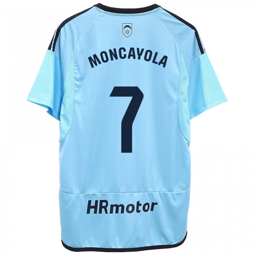 Niño Camiseta Jon Moncayola #7 Azul 2ª Equipación 2023/24 La Camisa Perú