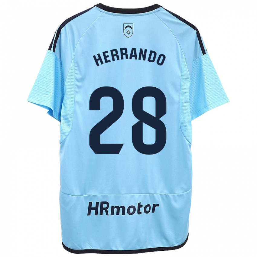 Niño Camiseta Jorge Herrando #28 Azul 2ª Equipación 2023/24 La Camisa Perú