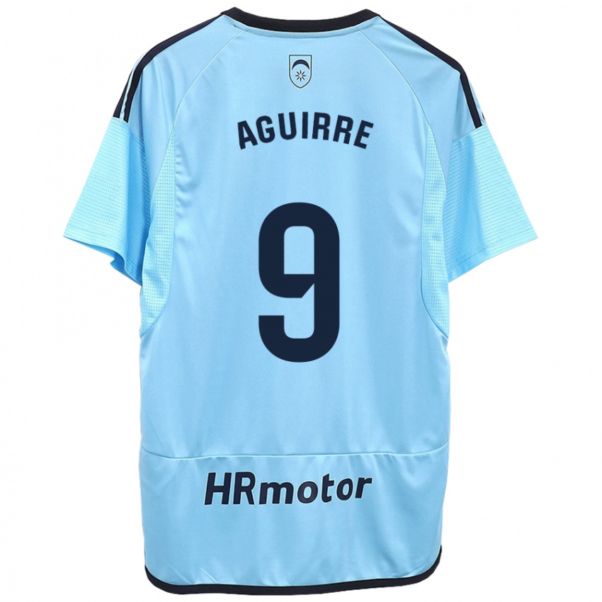 Niño Camiseta Jorge Aguirre #9 Azul 2ª Equipación 2023/24 La Camisa Perú