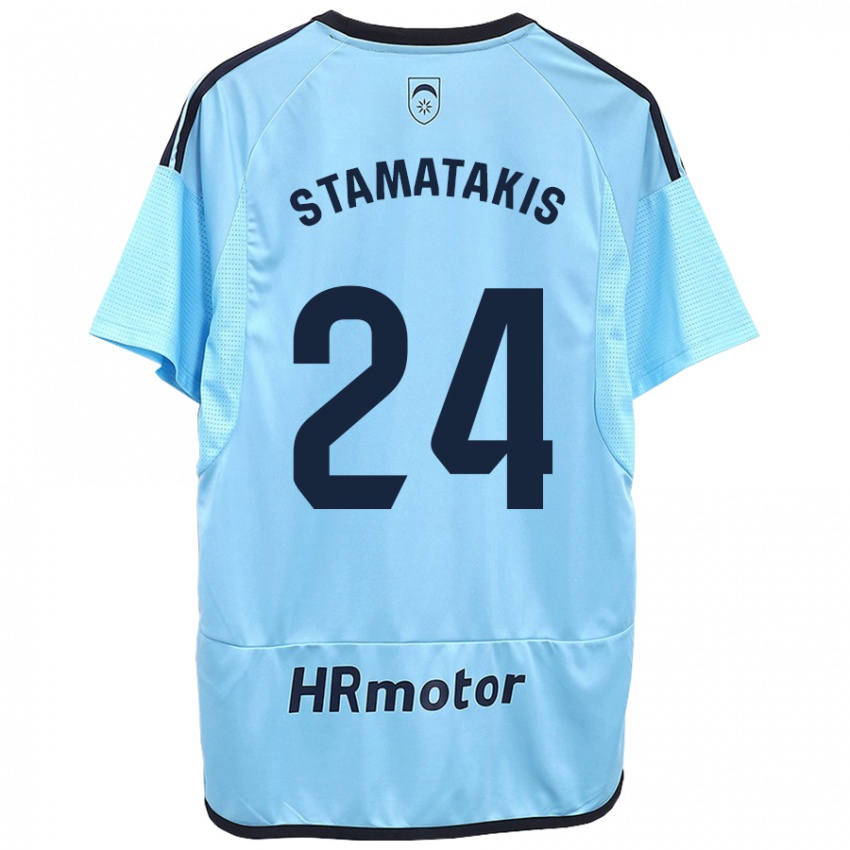 Niño Camiseta Dimitrios Stamatakis #24 Azul 2ª Equipación 2023/24 La Camisa Perú