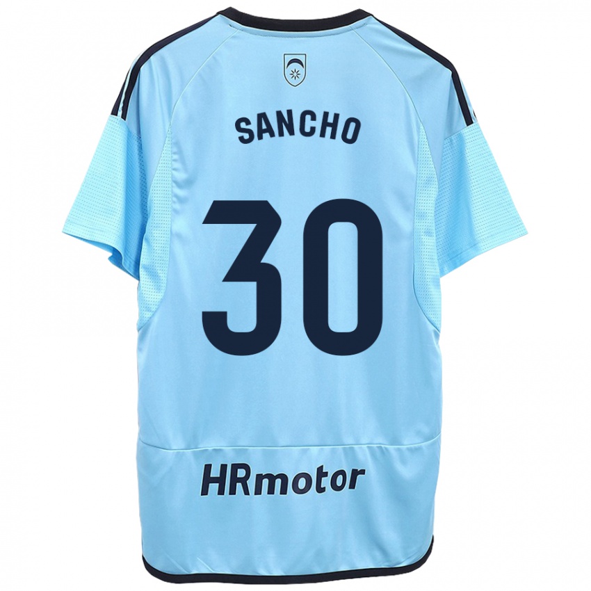 Niño Camiseta Dani Sancho #30 Azul 2ª Equipación 2023/24 La Camisa Perú