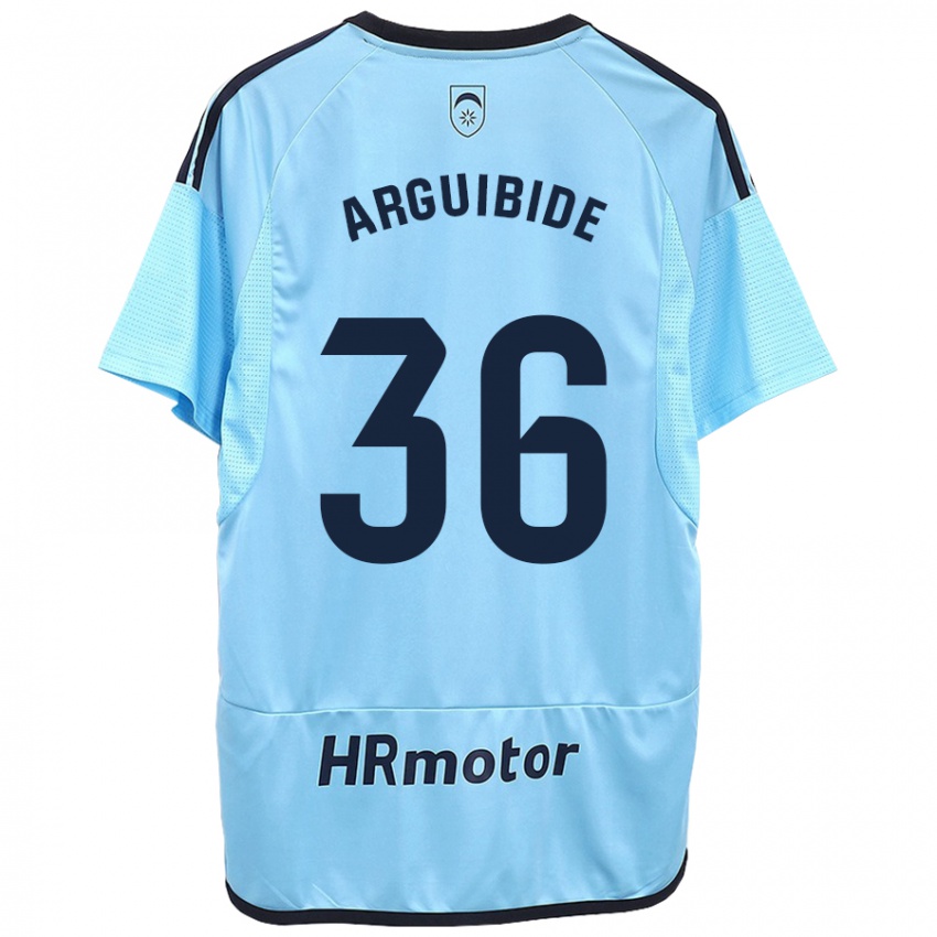 Niño Camiseta Iñigo Arguibide #36 Azul 2ª Equipación 2023/24 La Camisa Perú