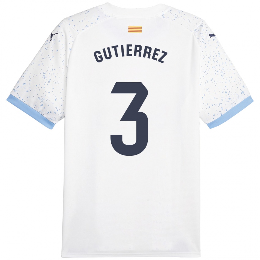 Niño Camiseta Miguel Gutierrez #3 Blanco 2ª Equipación 2023/24 La Camisa Perú