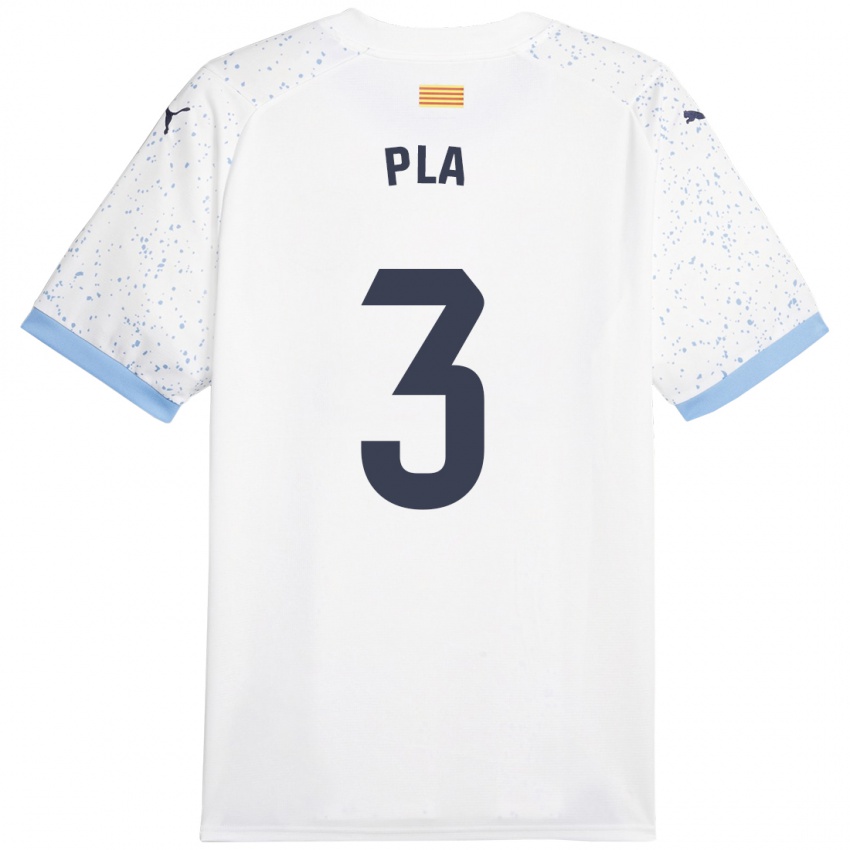 Niño Camiseta Marta Pla #3 Blanco 2ª Equipación 2023/24 La Camisa Perú