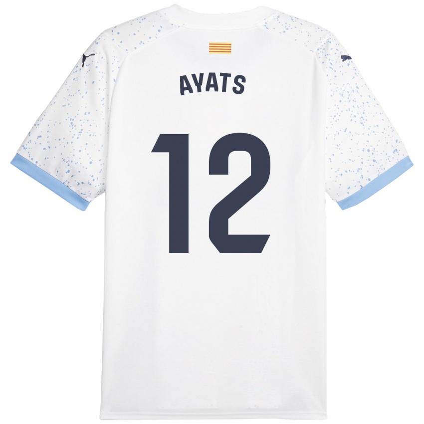 Niño Camiseta Mònica Ayats #12 Blanco 2ª Equipación 2023/24 La Camisa Perú