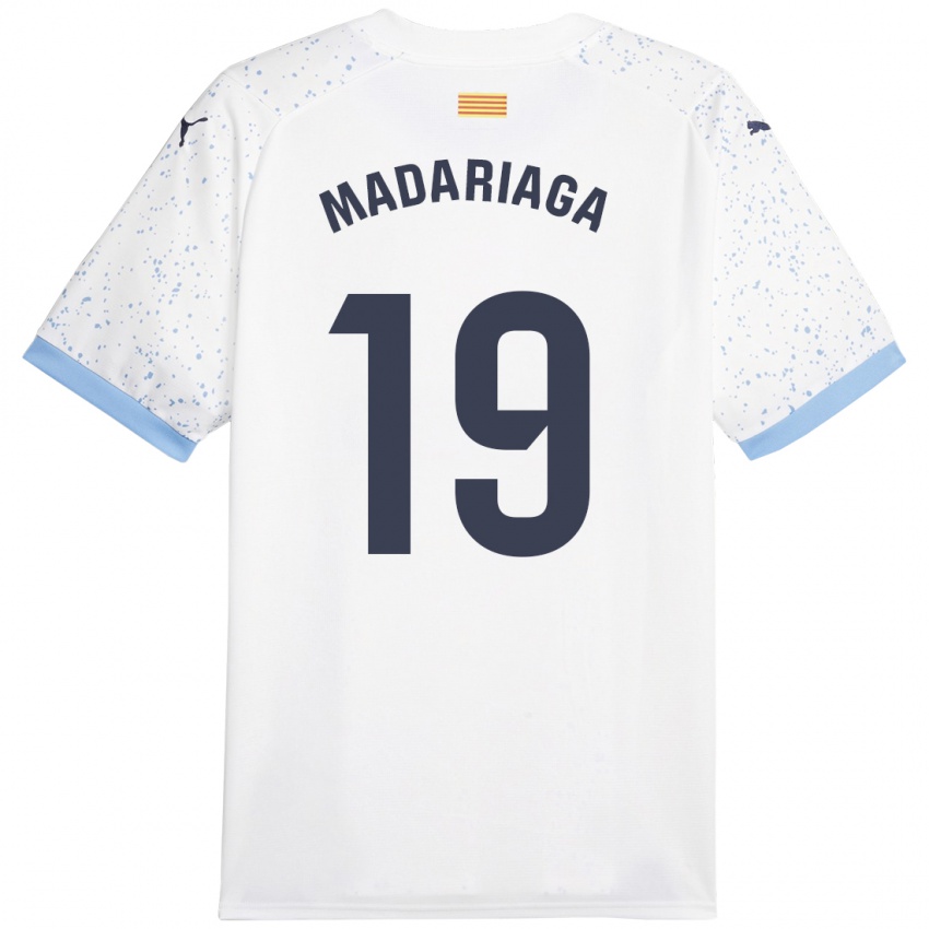 Niño Camiseta Génesis Madariaga #19 Blanco 2ª Equipación 2023/24 La Camisa Perú