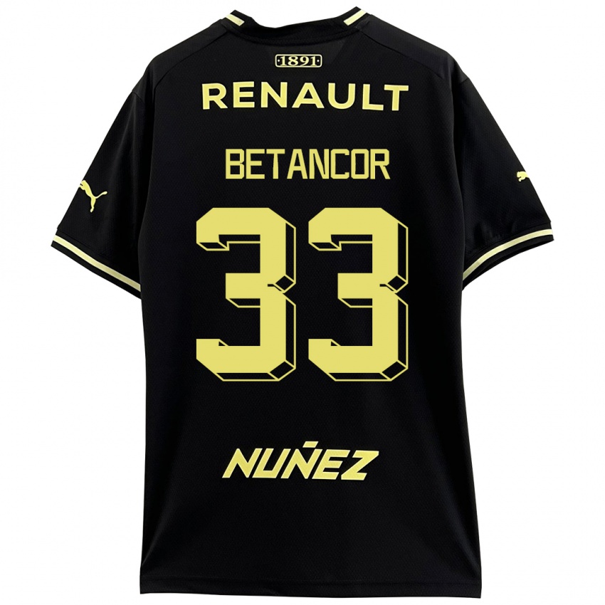 Niño Camiseta Bruno Betancor #33 Negro 2ª Equipación 2023/24 La Camisa Perú
