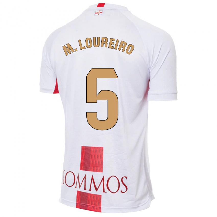 Niño Camiseta Miguel Loureiro #5 Blanco 2ª Equipación 2023/24 La Camisa Perú