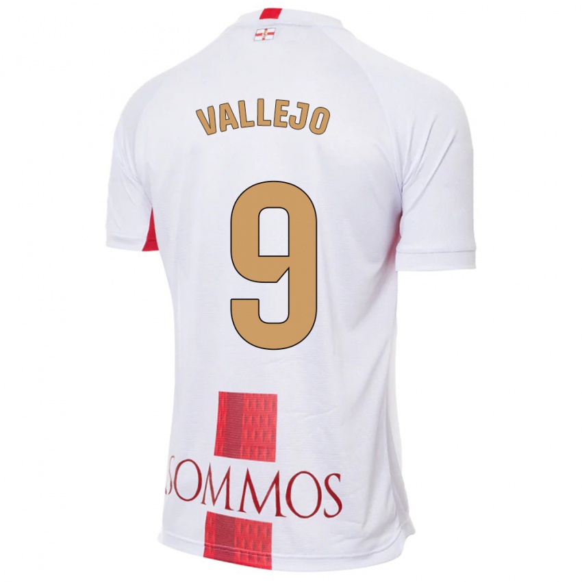 Niño Camiseta Hugo Vallejo #9 Blanco 2ª Equipación 2023/24 La Camisa Perú