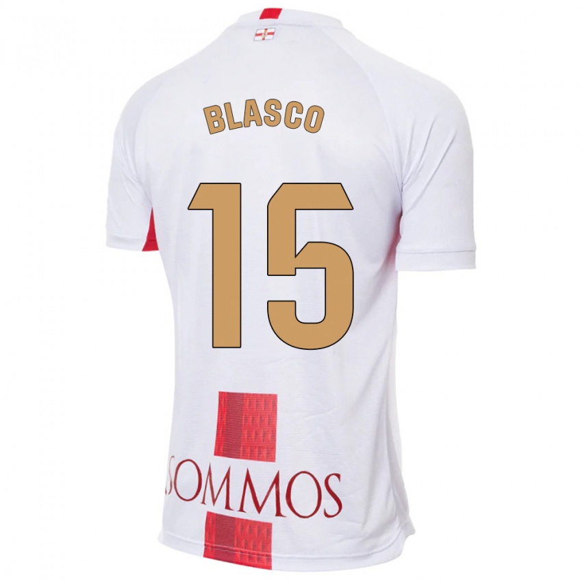 Niño Camiseta Jérémy Blasco #15 Blanco 2ª Equipación 2023/24 La Camisa Perú