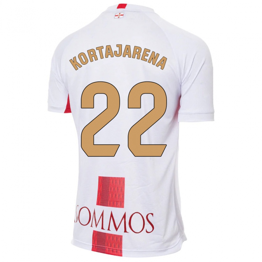 Niño Camiseta Iker Kortajarena #22 Blanco 2ª Equipación 2023/24 La Camisa Perú