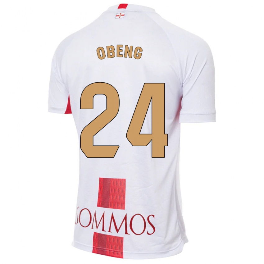 Niño Camiseta Samuel Obeng #24 Blanco 2ª Equipación 2023/24 La Camisa Perú