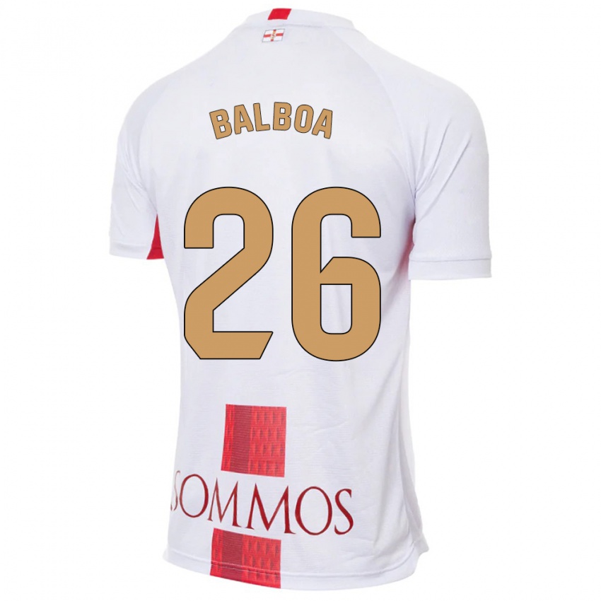 Niño Camiseta Álex Balboa #26 Blanco 2ª Equipación 2023/24 La Camisa Perú