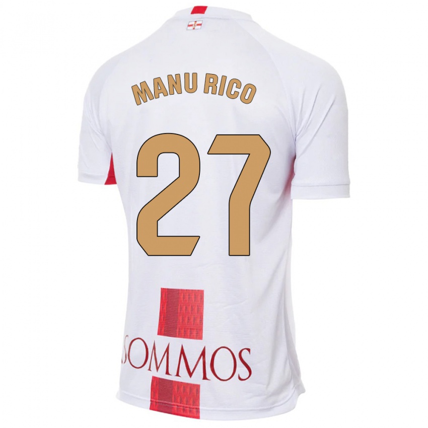 Niño Camiseta Manu Rico #27 Blanco 2ª Equipación 2023/24 La Camisa Perú