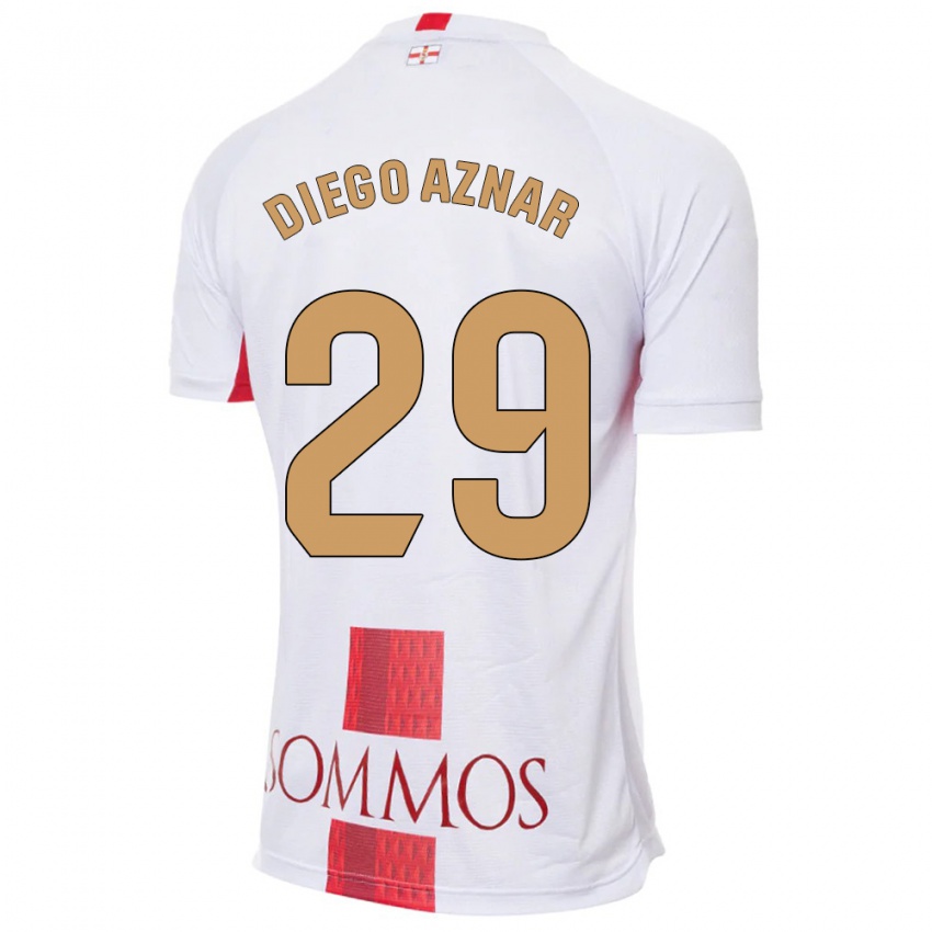 Niño Camiseta Diego Aznar #29 Blanco 2ª Equipación 2023/24 La Camisa Perú