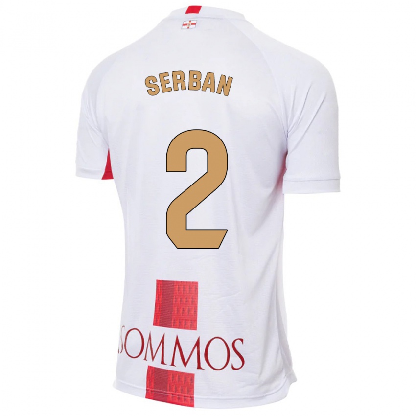 Niño Camiseta Alin Serban #2 Blanco 2ª Equipación 2023/24 La Camisa Perú