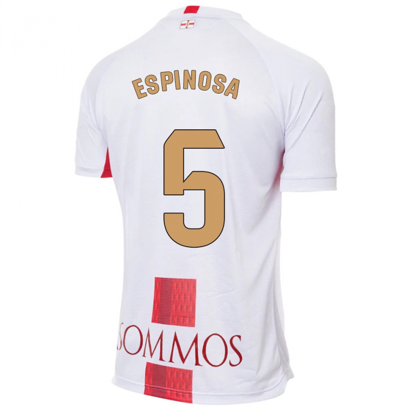 Niño Camiseta Diego Espinosa #5 Blanco 2ª Equipación 2023/24 La Camisa Perú