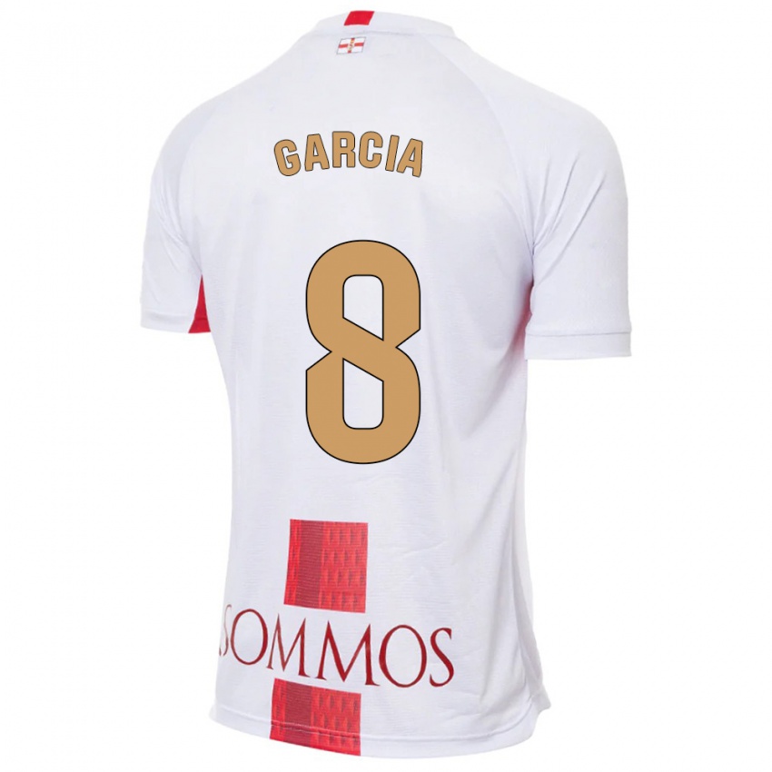 Niño Camiseta David García #8 Blanco 2ª Equipación 2023/24 La Camisa Perú