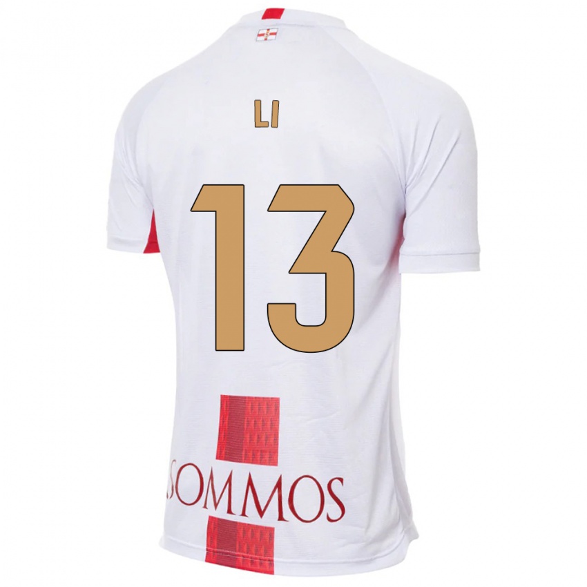 Niño Camiseta Changyi Li #13 Blanco 2ª Equipación 2023/24 La Camisa Perú