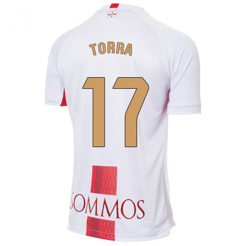 Niño Camiseta Marc Torra #17 Blanco 2ª Equipación 2023/24 La Camisa Perú