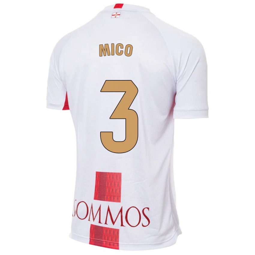 Niño Camiseta Sara Micó #3 Blanco 2ª Equipación 2023/24 La Camisa Perú