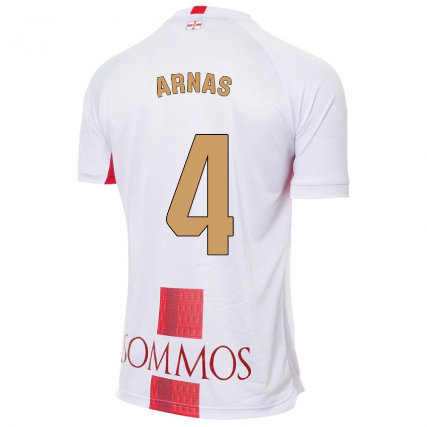 Niño Camiseta Iris Arnas #4 Blanco 2ª Equipación 2023/24 La Camisa Perú