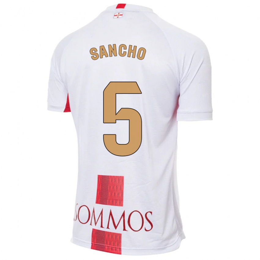 Niño Camiseta Esther Sancho #5 Blanco 2ª Equipación 2023/24 La Camisa Perú