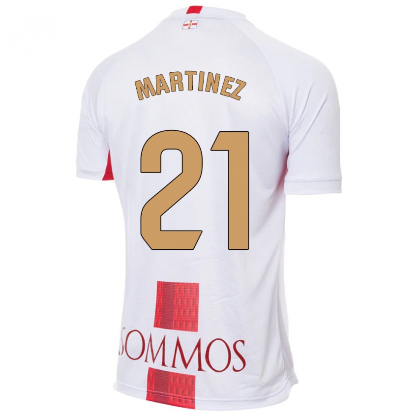 Niño Camiseta Alejandra Martínez #21 Blanco 2ª Equipación 2023/24 La Camisa Perú