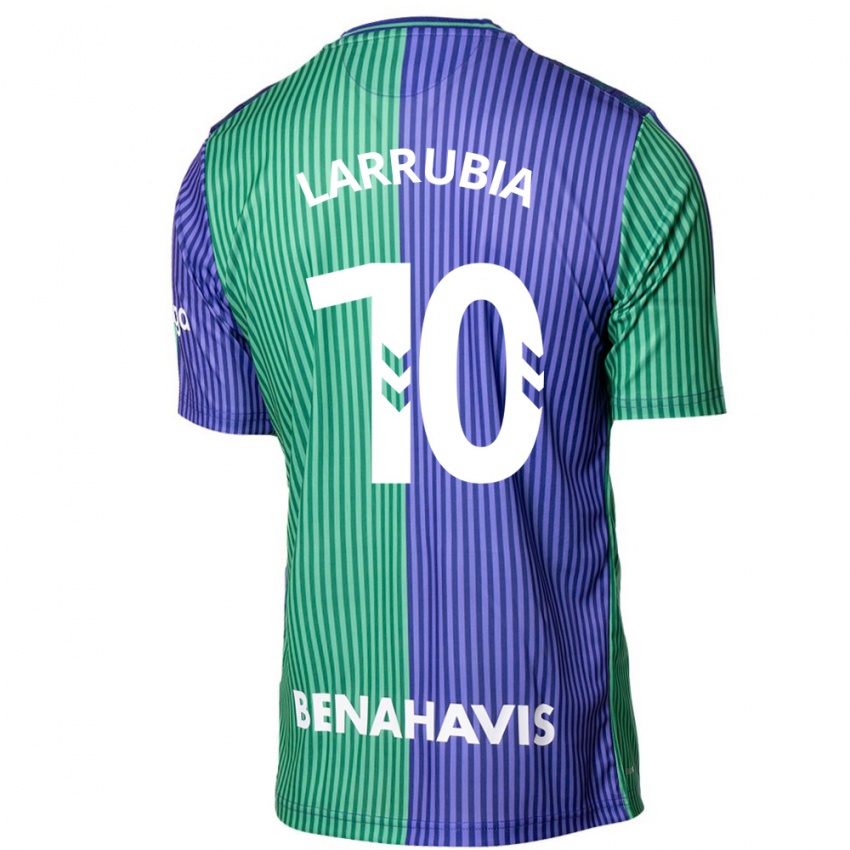 Niño Camiseta David Larrubia #10 Verde Azul 2ª Equipación 2023/24 La Camisa Perú