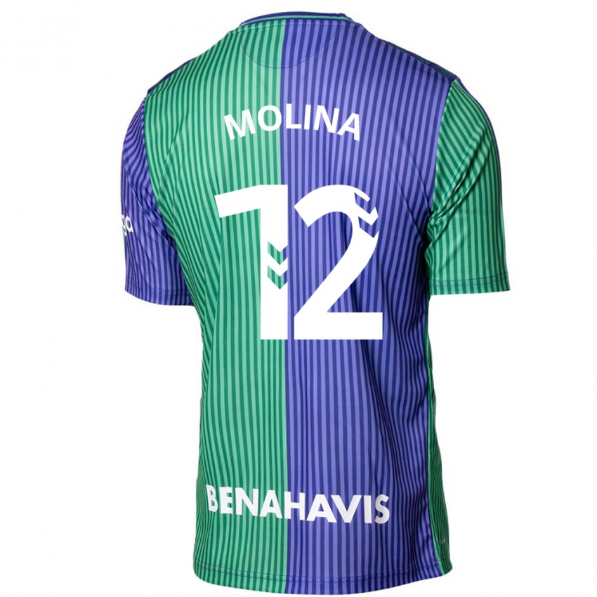 Niño Camiseta Manu Molina #12 Verde Azul 2ª Equipación 2023/24 La Camisa Perú