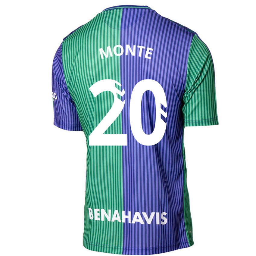 Niño Camiseta Nélson Monte #20 Verde Azul 2ª Equipación 2023/24 La Camisa Perú