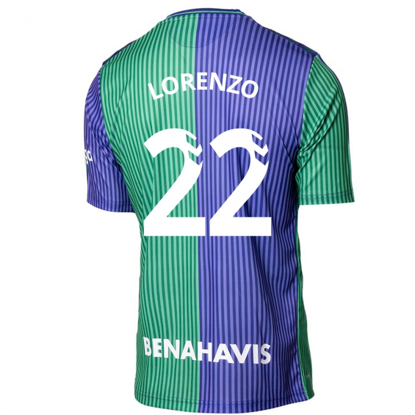 Niño Camiseta Dani Lorenzo #22 Verde Azul 2ª Equipación 2023/24 La Camisa Perú