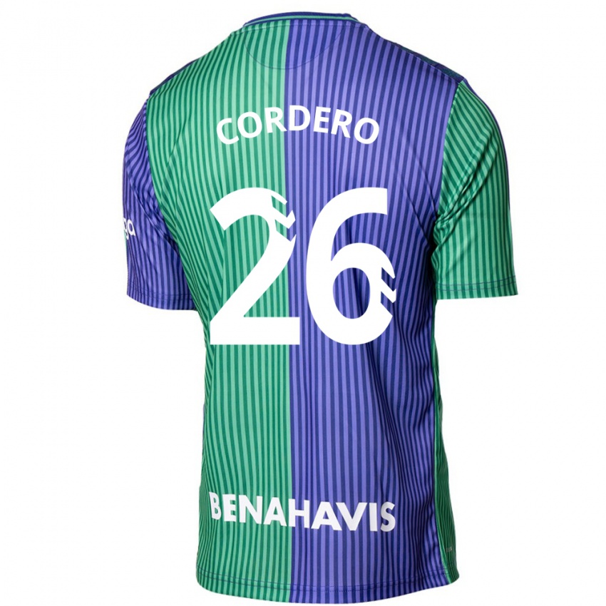 Niño Camiseta Antonio Cordero #26 Verde Azul 2ª Equipación 2023/24 La Camisa Perú