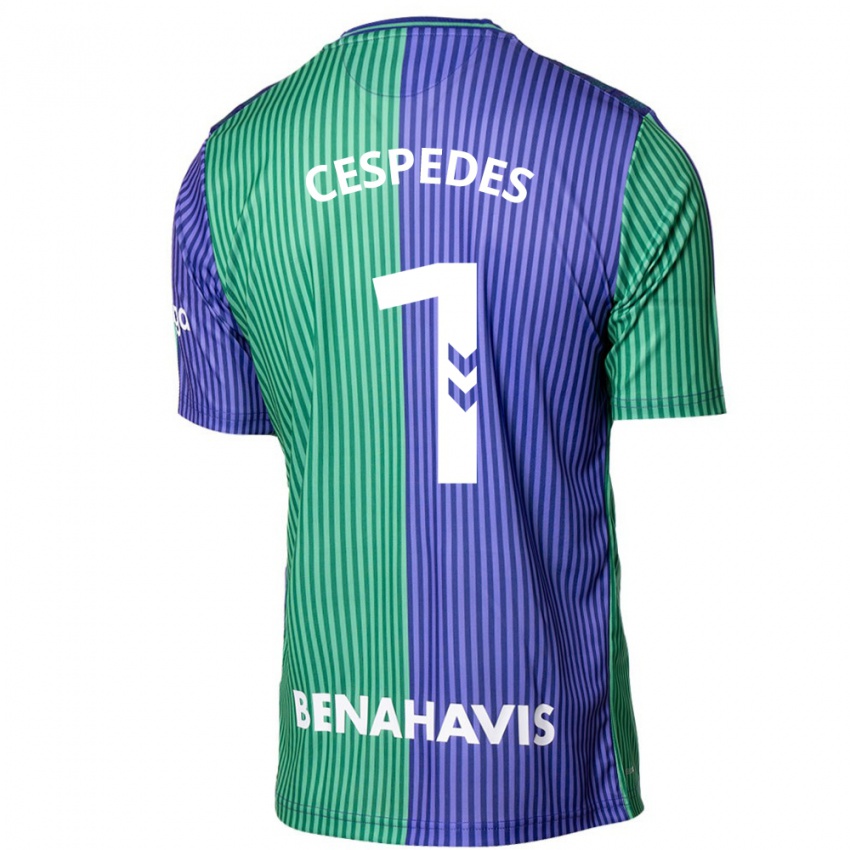 Niño Camiseta Andrés Céspedes #1 Verde Azul 2ª Equipación 2023/24 La Camisa Perú