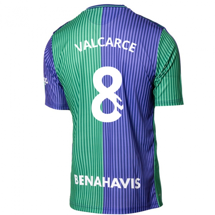 Niño Camiseta Alejandro Valcarce #8 Verde Azul 2ª Equipación 2023/24 La Camisa Perú