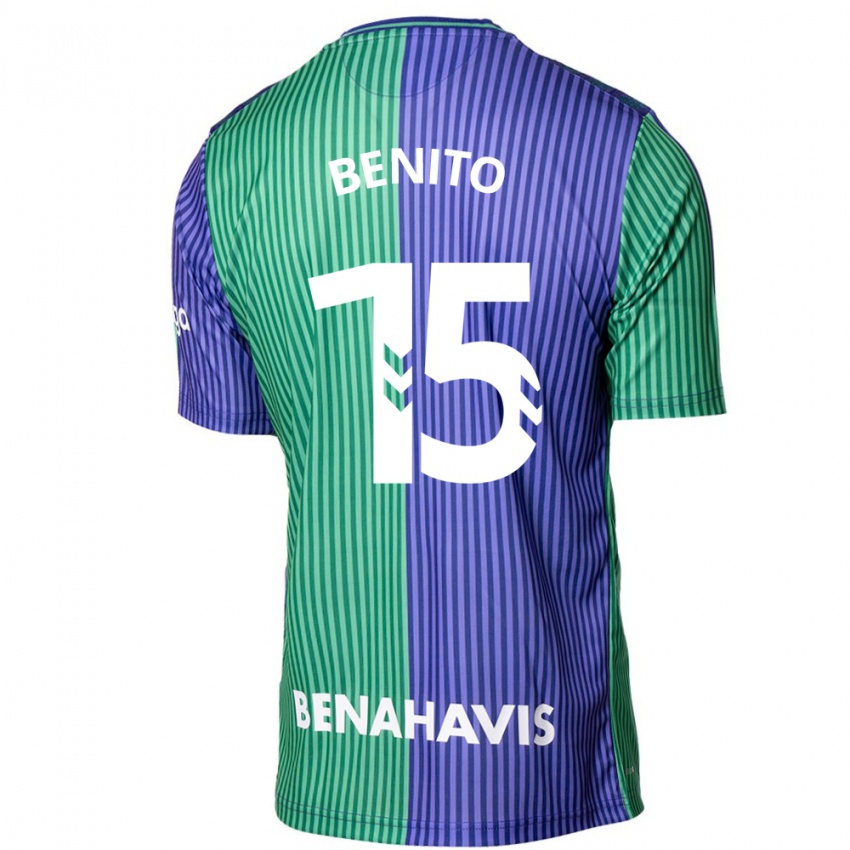 Niño Camiseta Iván Benito #15 Verde Azul 2ª Equipación 2023/24 La Camisa Perú