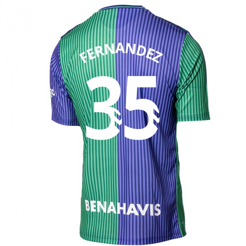 Niño Camiseta Inés Fernández #35 Verde Azul 2ª Equipación 2023/24 La Camisa Perú