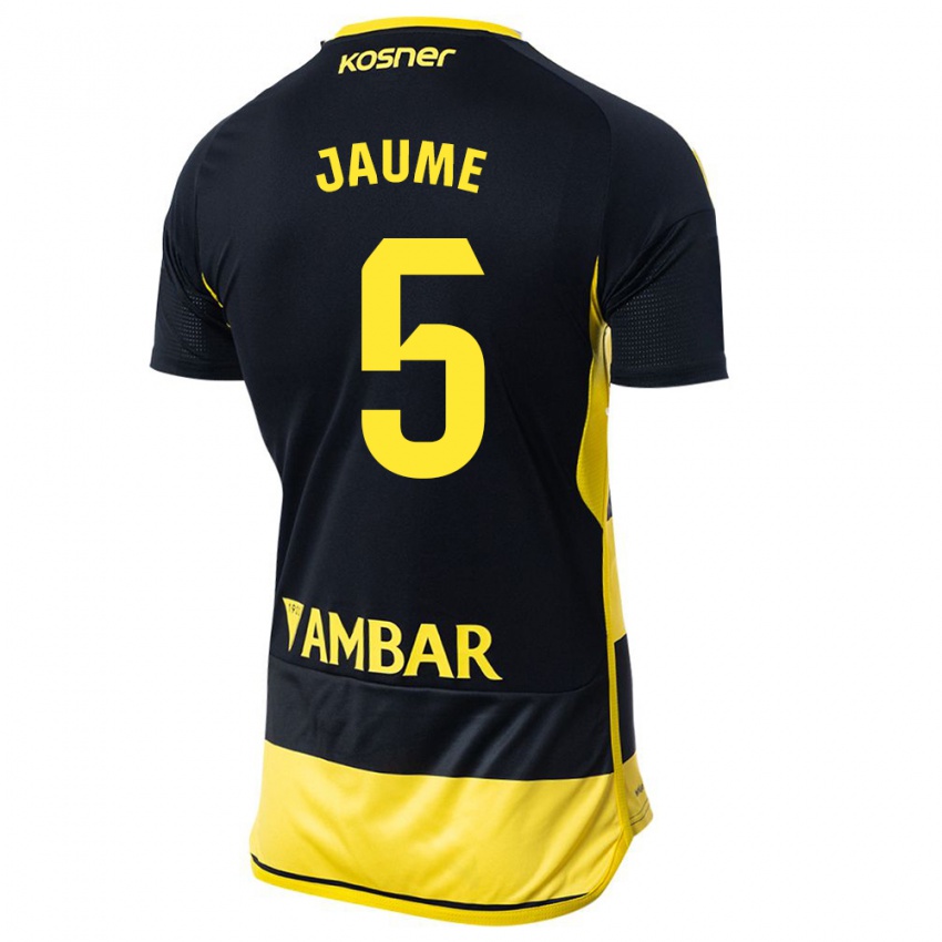 Niño Camiseta Jaume Grau #5 Negro Amarillo 2ª Equipación 2023/24 La Camisa Perú