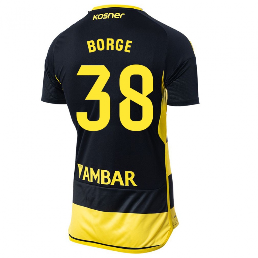 Niño Camiseta Andrés Borge #38 Negro Amarillo 2ª Equipación 2023/24 La Camisa Perú