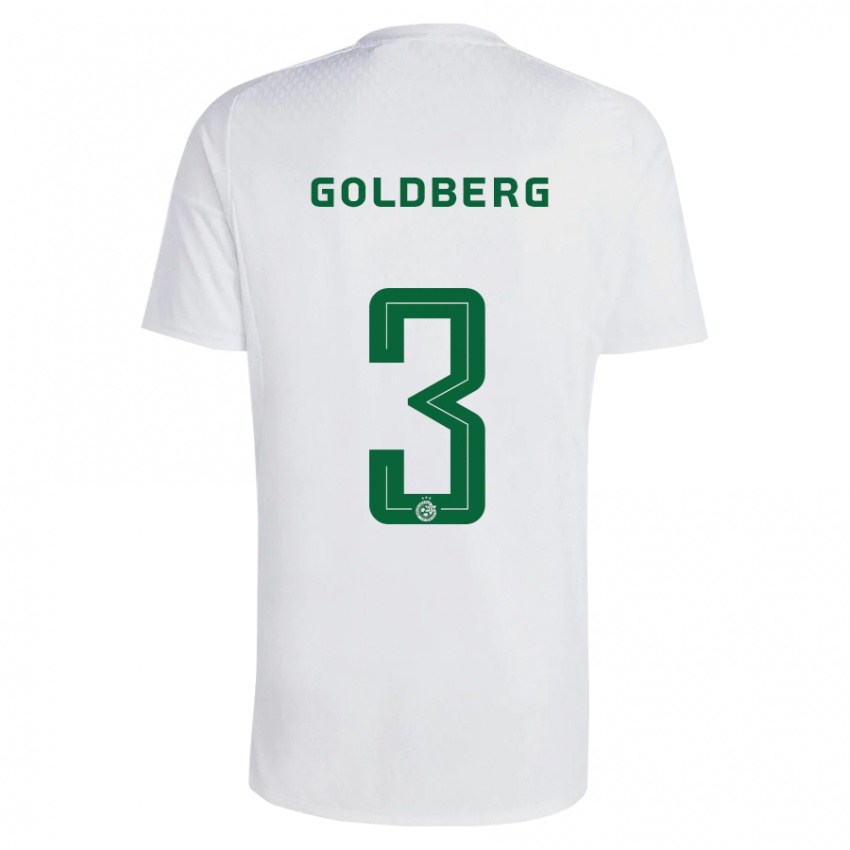 Niño Camiseta Shon Goldberg #3 Verde Azul 2ª Equipación 2023/24 La Camisa Perú