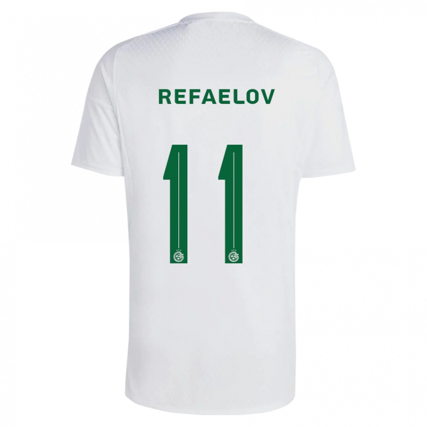 Niño Camiseta Lior Refaelov #11 Verde Azul 2ª Equipación 2023/24 La Camisa Perú