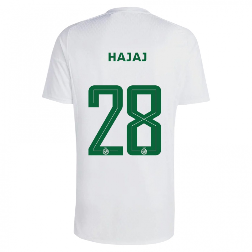 Niño Camiseta Ilay Hajaj #28 Verde Azul 2ª Equipación 2023/24 La Camisa Perú