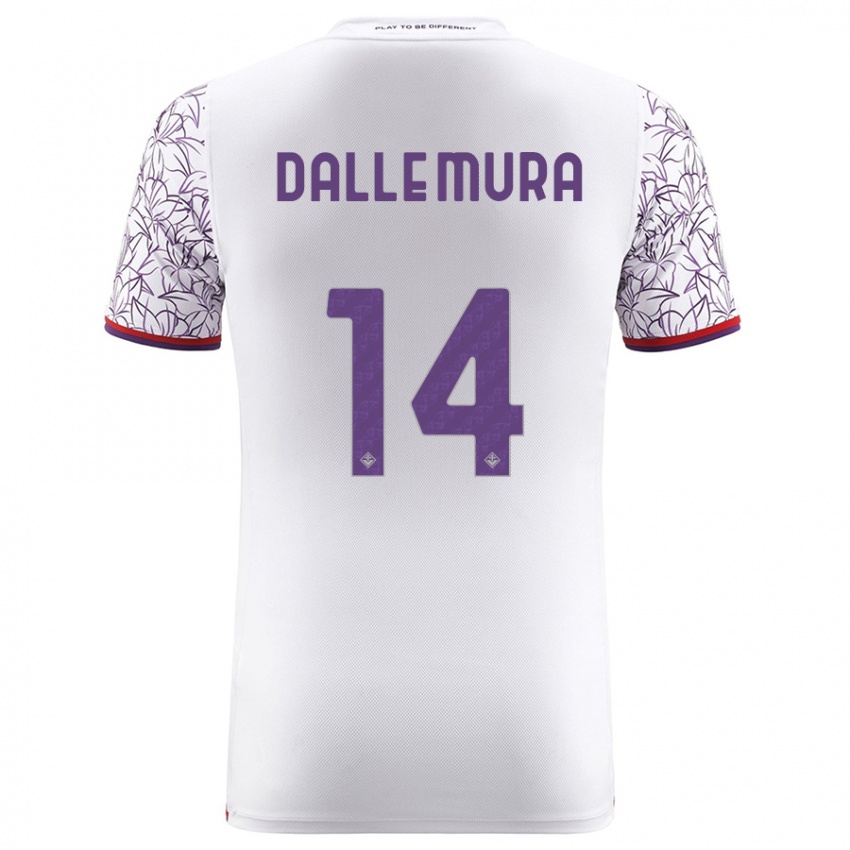 Niño Camiseta Christian Dalle Mura #14 Blanco 2ª Equipación 2023/24 La Camisa Perú