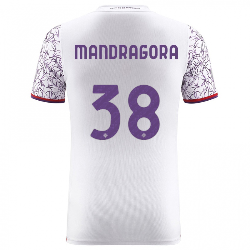 Niño Camiseta Rolando Mandragora #38 Blanco 2ª Equipación 2023/24 La Camisa Perú