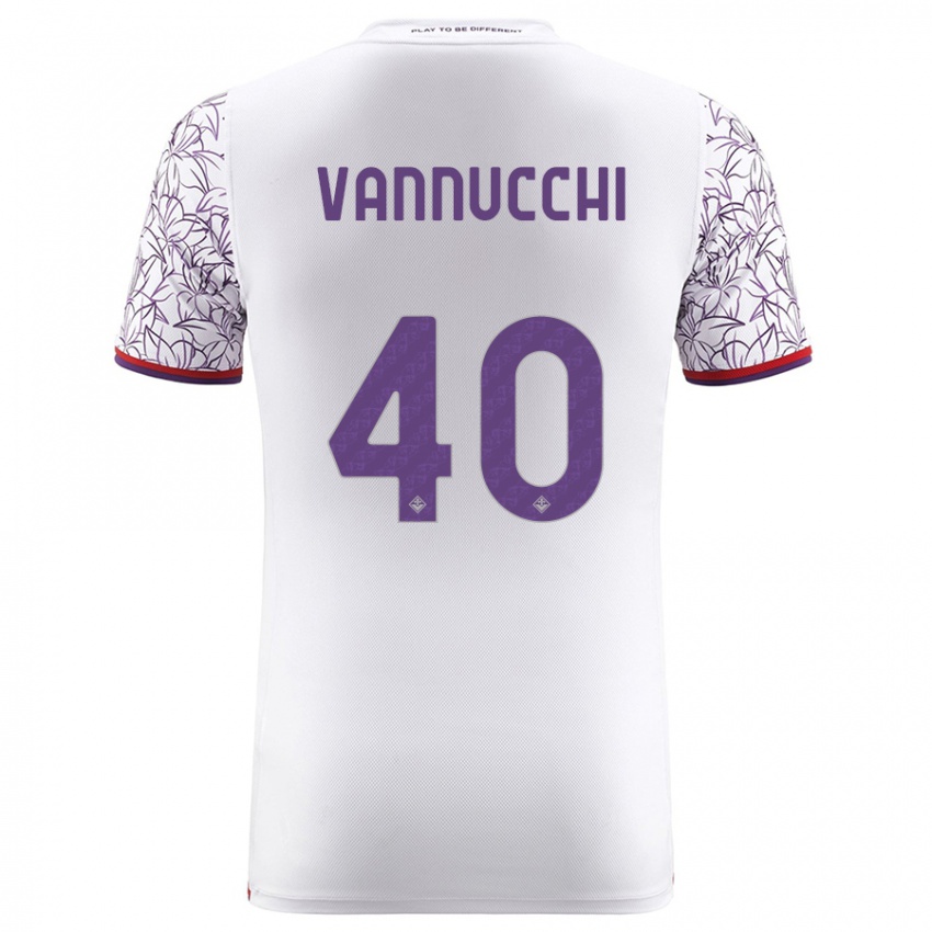 Niño Camiseta Tommaso Vannucchi #40 Blanco 2ª Equipación 2023/24 La Camisa Perú