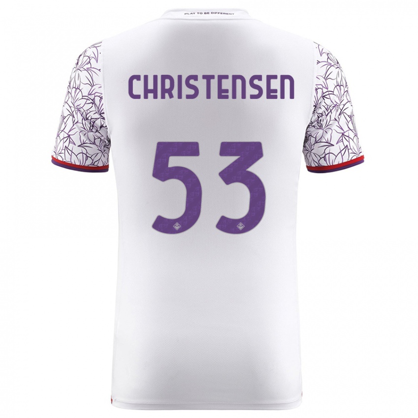 Niño Camiseta Oliver Christensen #53 Blanco 2ª Equipación 2023/24 La Camisa Perú