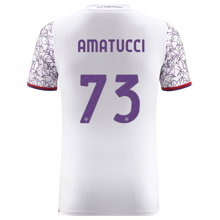 Niño Camiseta Lorenzo Amatucci #73 Blanco 2ª Equipación 2023/24 La Camisa Perú