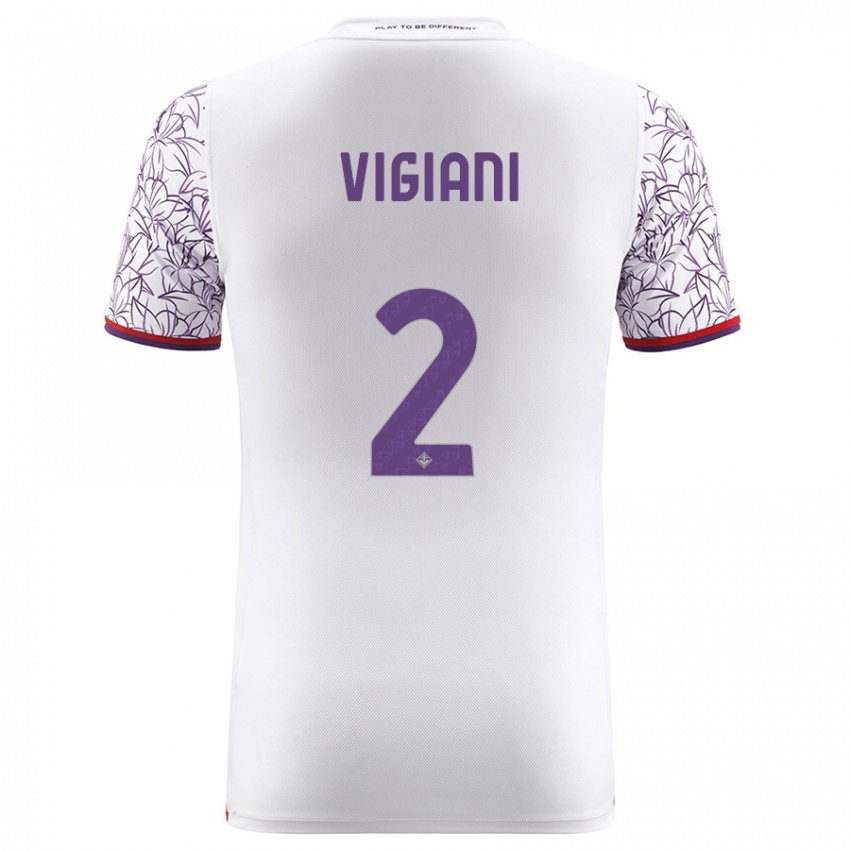 Niño Camiseta Lorenzo Vigiani #2 Blanco 2ª Equipación 2023/24 La Camisa Perú