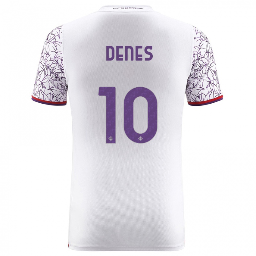 Niño Camiseta Adrián Dénes #10 Blanco 2ª Equipación 2023/24 La Camisa Perú